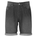 Black - Front - Wombat Mens Denim Shorts