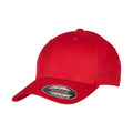 Red - Front - Yupoong Unisex Adult Flexfit Organic Cotton Baseball Cap