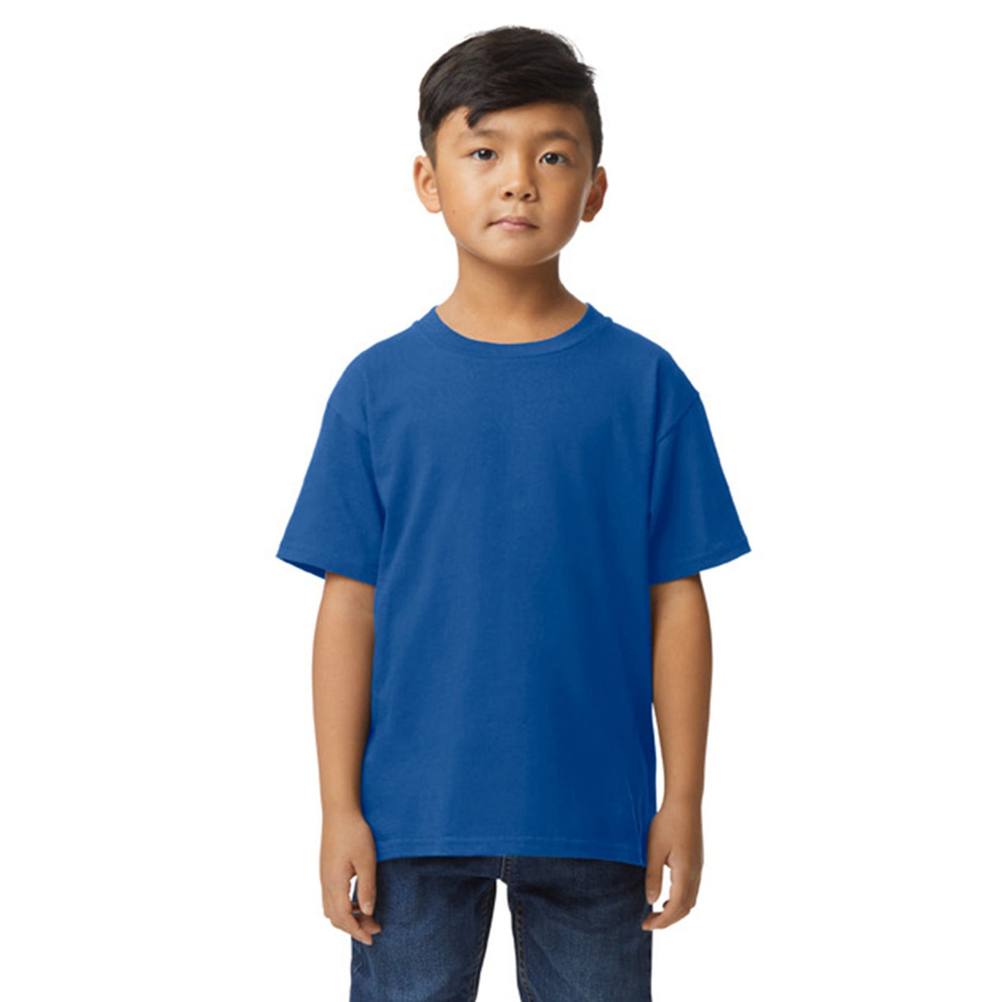Royal Blue - Side - Gildan Childrens-Kids Softstyle Midweight T-Shirt