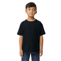 Pitch Black - Front - Gildan Childrens-Kids Softstyle Midweight T-Shirt