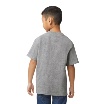 Sports Grey - Side - Gildan Childrens-Kids Softstyle Midweight T-Shirt