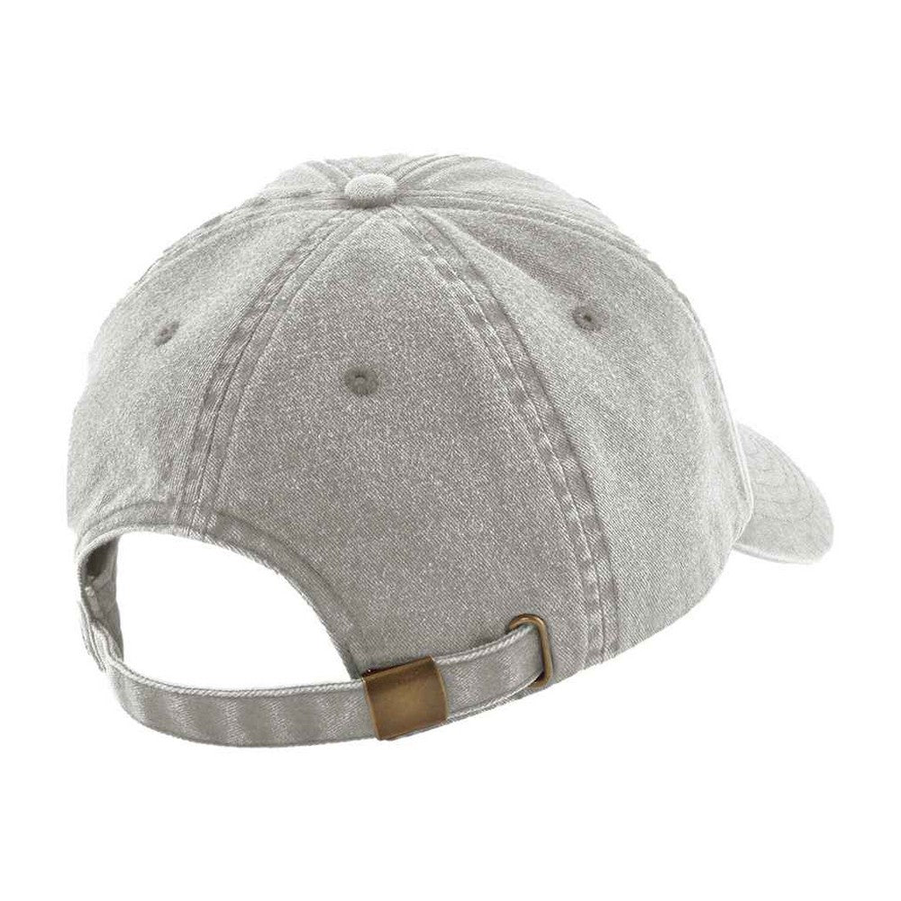 Grey - Back - Beechfield Unisex Adult Vintage Low Profile Cap