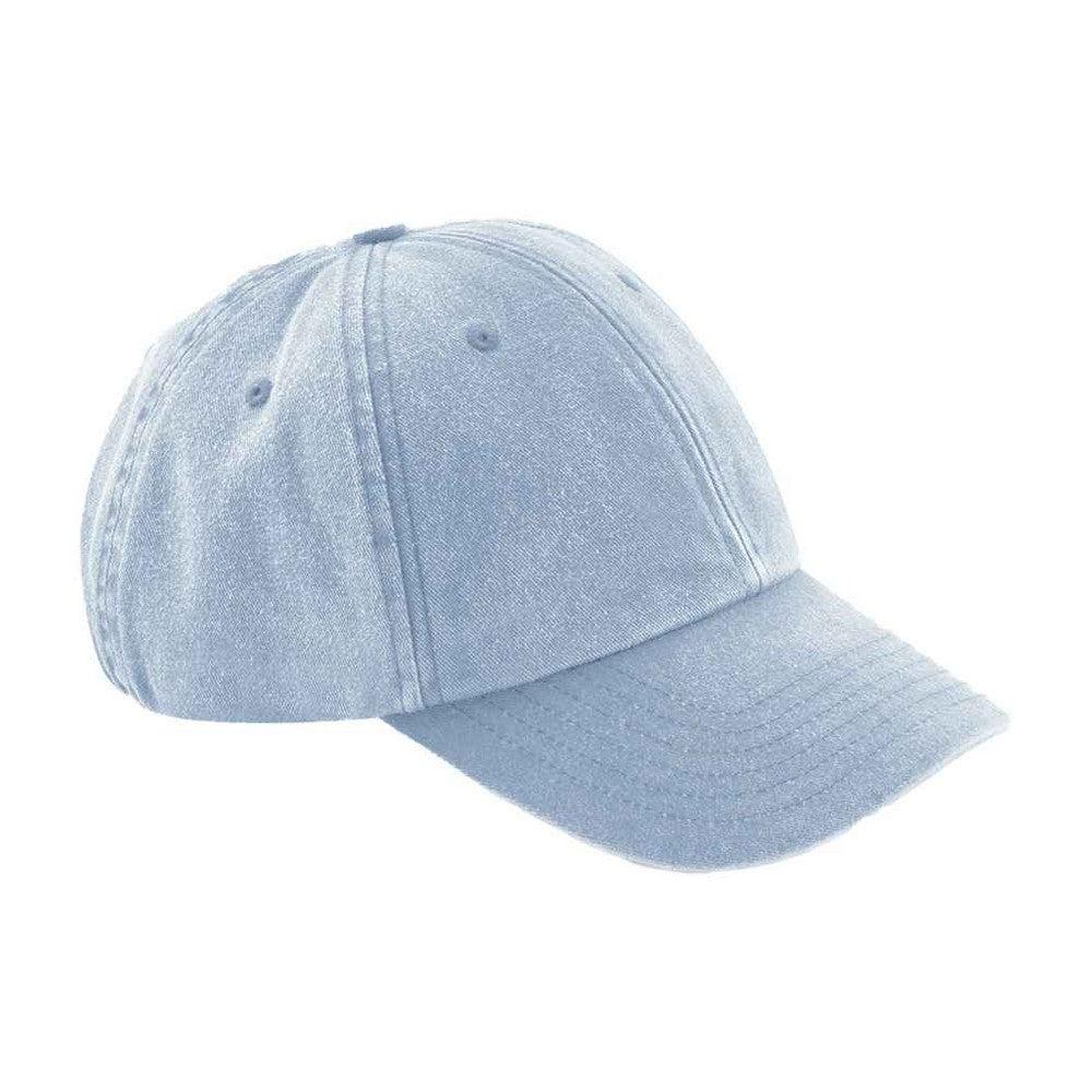 Light Blue - Front - Beechfield Unisex Adult Vintage Low Profile Cap