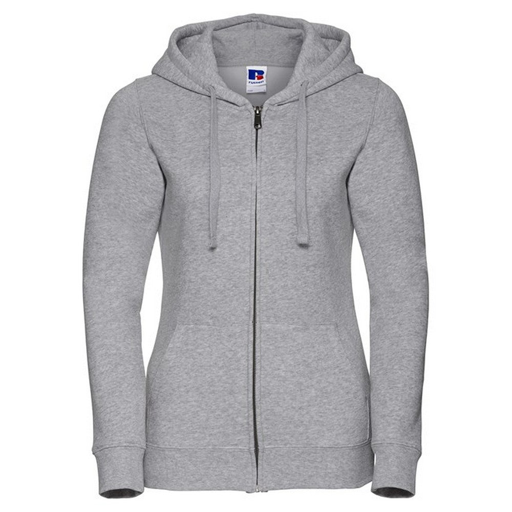 Light Oxford - Front - Russell Womens-Ladies Authentic Full Zip Hoodie