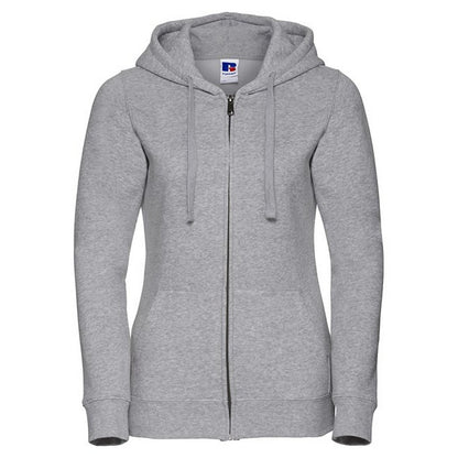 Light Oxford - Front - Russell Womens-Ladies Authentic Full Zip Hoodie