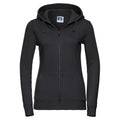 Black - Front - Russell Womens-Ladies Authentic Full Zip Hoodie