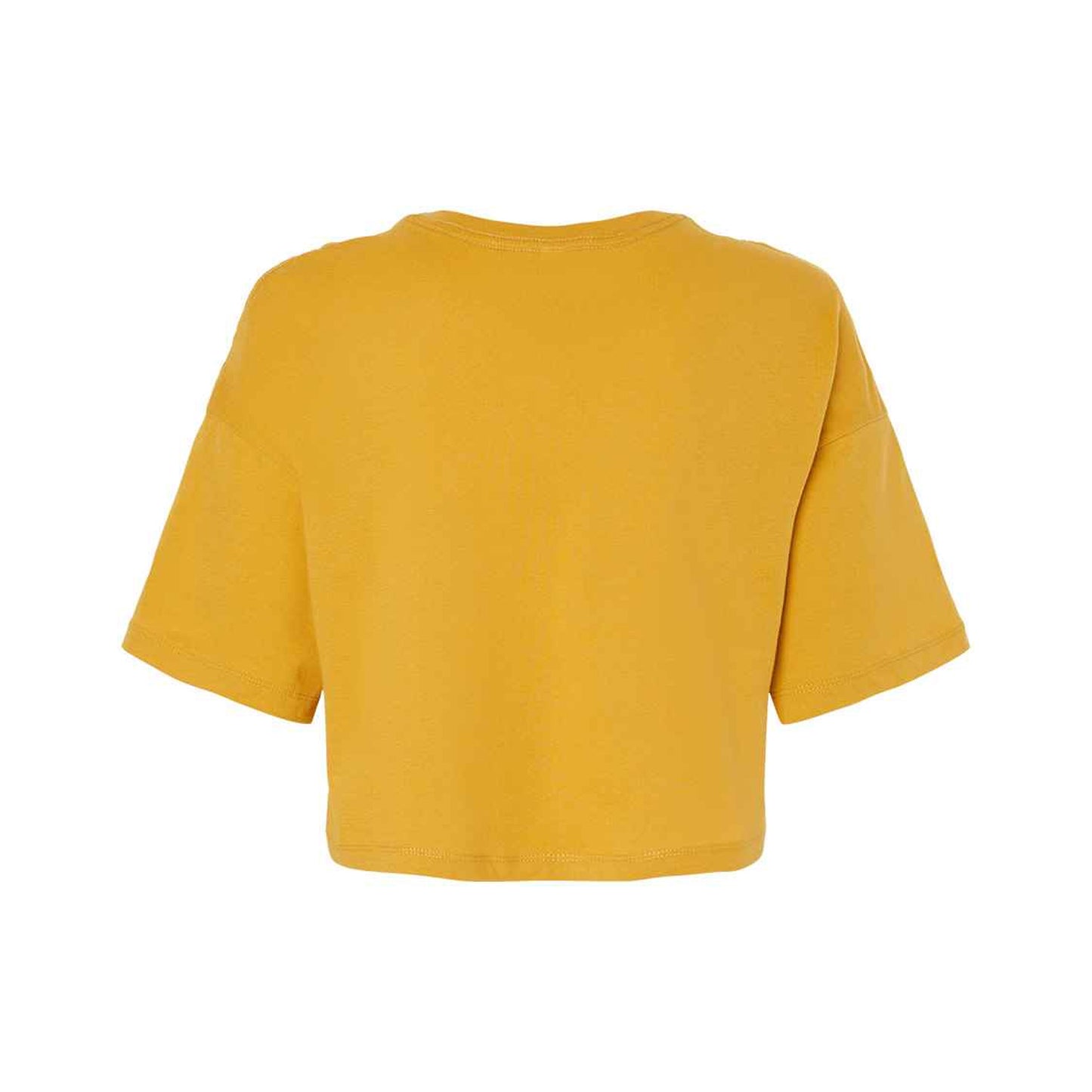 Mustard - Back - Bella + Canvas Womens-Ladies Jersey Crop T-Shirt