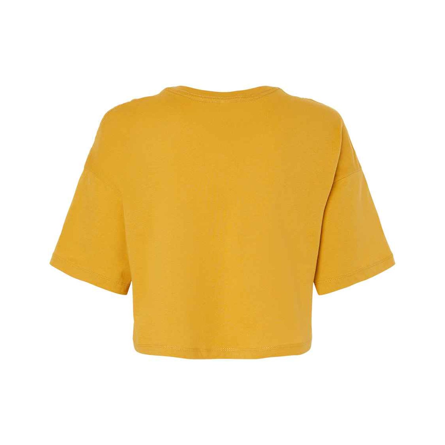 Mustard - Back - Bella + Canvas Womens-Ladies Jersey Crop T-Shirt