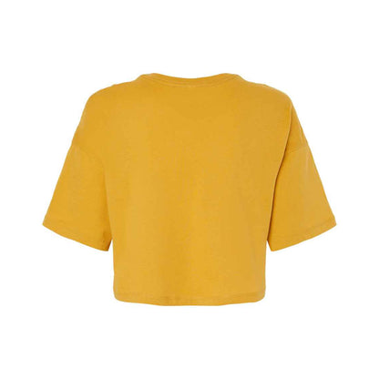 Mustard - Back - Bella + Canvas Womens-Ladies Jersey Crop T-Shirt