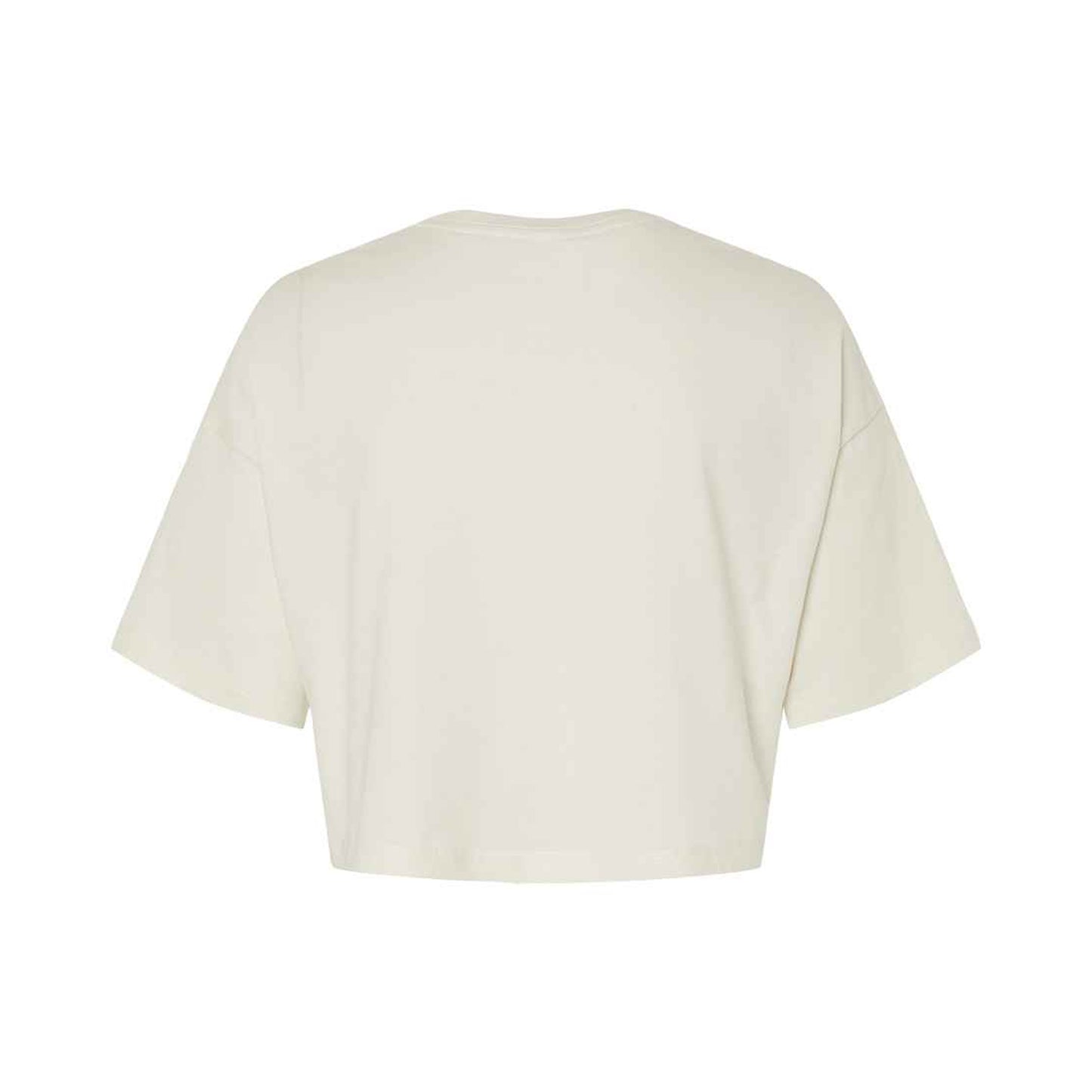 Vintage White - Back - Bella + Canvas Womens-Ladies Jersey Crop T-Shirt