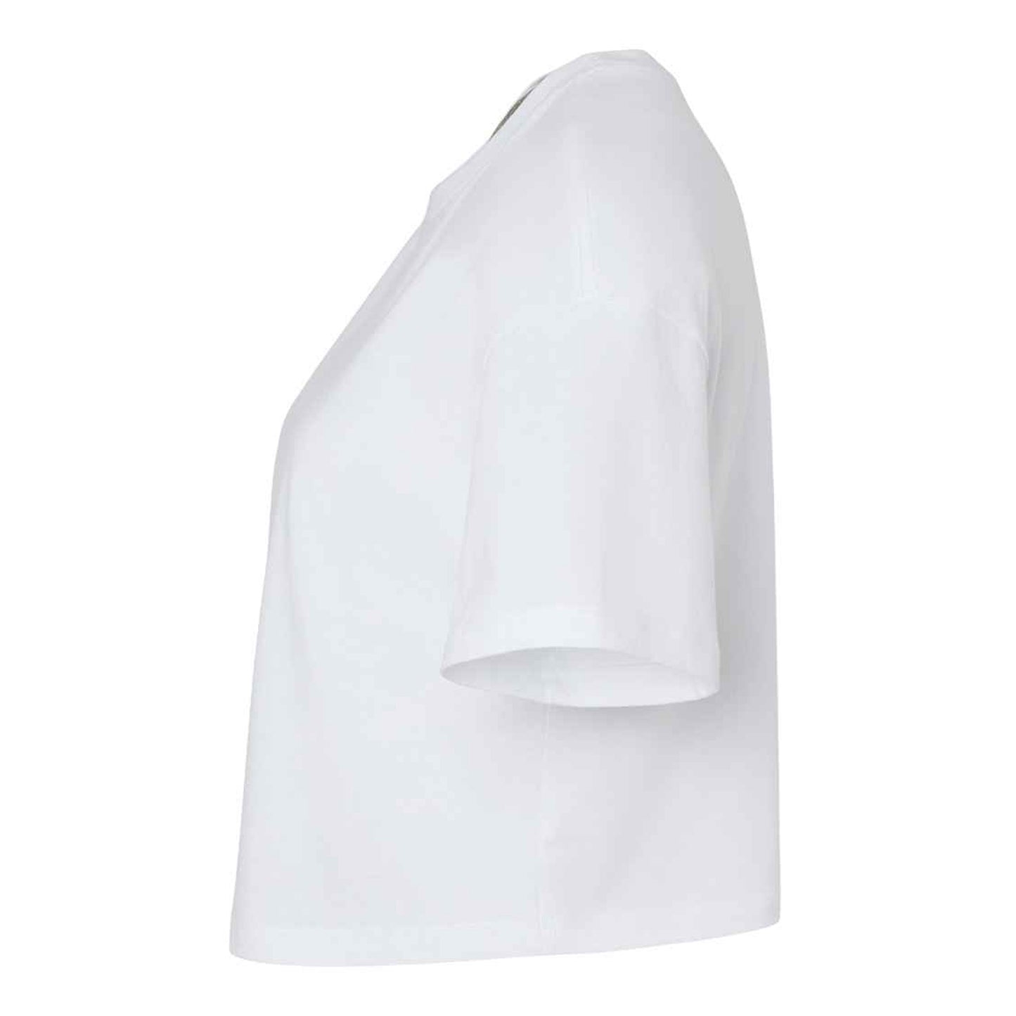 White - Back - Bella + Canvas Womens-Ladies Jersey Crop T-Shirt