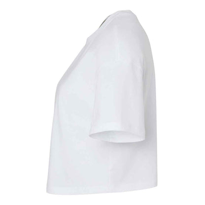 White - Back - Bella + Canvas Womens-Ladies Jersey Crop T-Shirt
