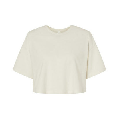 Vintage White - Front - Bella + Canvas Womens-Ladies Jersey Crop T-Shirt