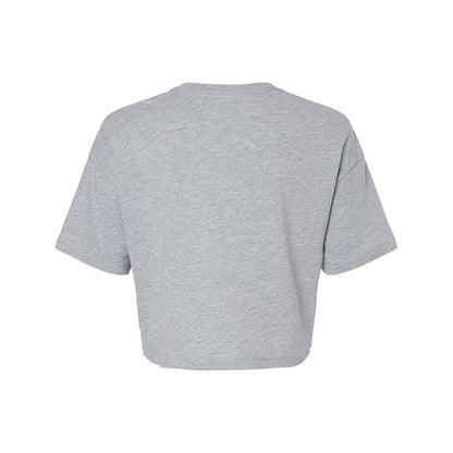 Athletic Heather - Back - Bella + Canvas Womens-Ladies Jersey Crop T-Shirt