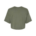 Military Green - Back - Bella + Canvas Womens-Ladies Jersey Crop T-Shirt