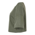 Military Green - Side - Bella + Canvas Womens-Ladies Jersey Crop T-Shirt