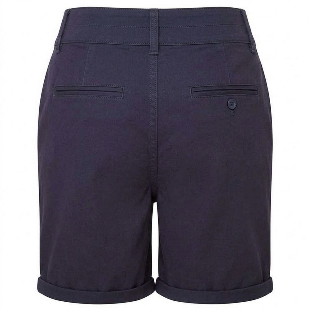 Navy - Back - Asquith & Fox Womens-Ladies Chino Lightweight Shorts