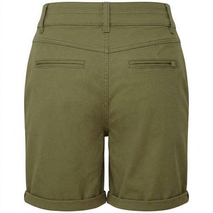 Olive - Back - Asquith & Fox Womens-Ladies Chino Lightweight Shorts