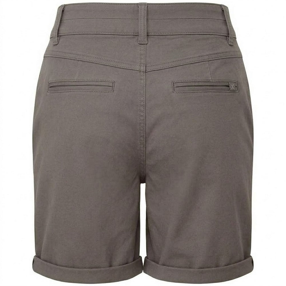 Slate - Back - Asquith & Fox Womens-Ladies Chino Lightweight Shorts