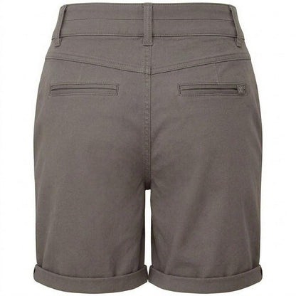 Slate - Back - Asquith & Fox Womens-Ladies Chino Lightweight Shorts