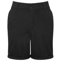 Black - Front - Asquith & Fox Womens-Ladies Chino Lightweight Shorts
