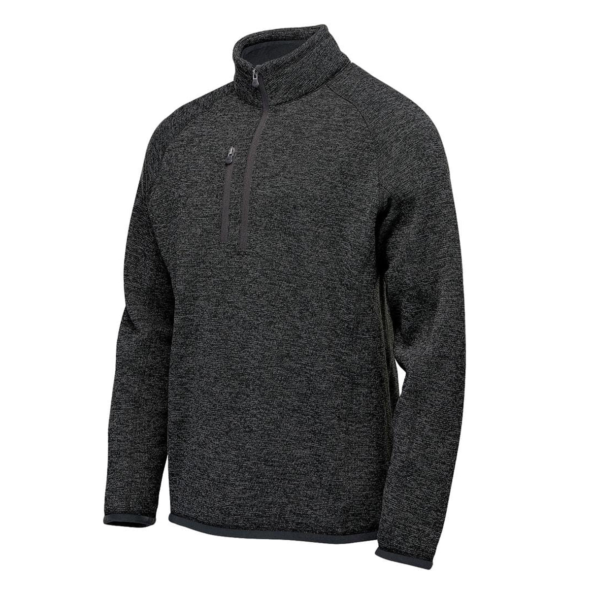Black - Side - Stormtech Mens Avalanche Quarter Zip Fleece Top