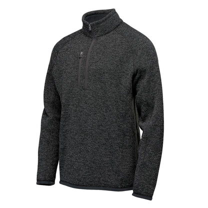 Black - Side - Stormtech Mens Avalanche Quarter Zip Fleece Top