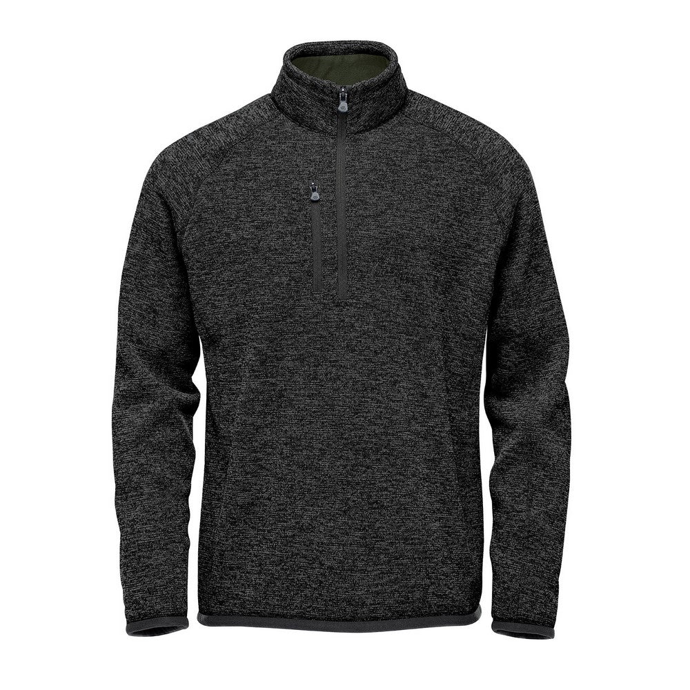 Black - Front - Stormtech Mens Avalanche Quarter Zip Fleece Top