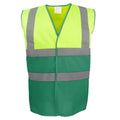 Yellow-Paramedic Green - Front - Yoko Unisex Adult Two Tone Hi-Vis Vest