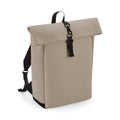 Clay - Front - Bagbase Roll Top PU Backpack