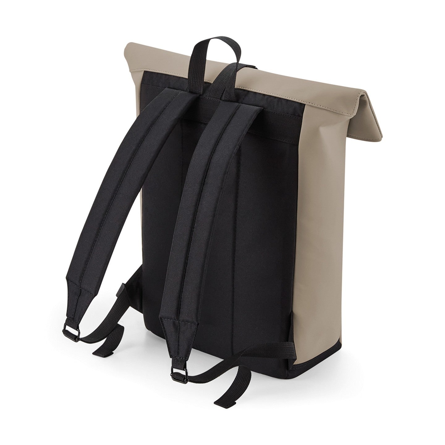 Clay - Back - Bagbase Roll Top PU Backpack