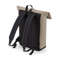 Clay - Back - Bagbase Roll Top PU Backpack