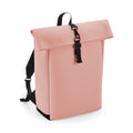 Nude Pink - Front - Bagbase Roll Top PU Backpack