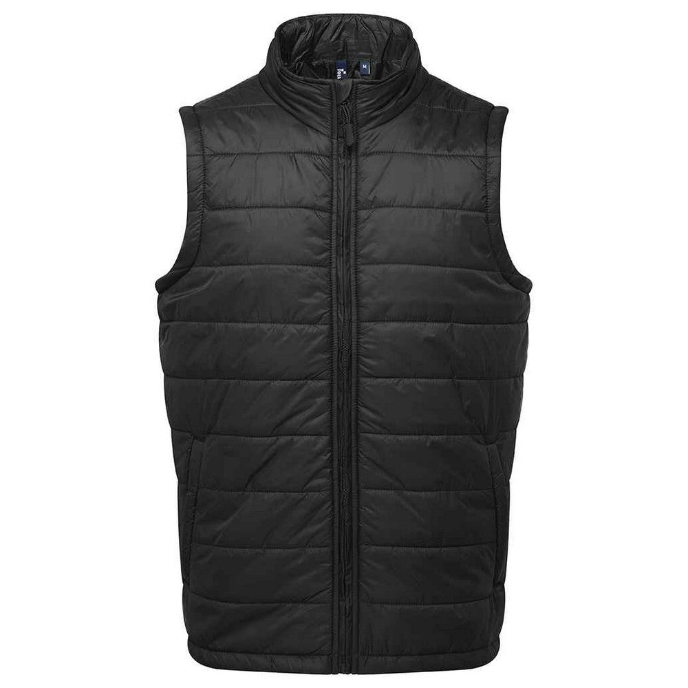 Black - Front - Premier Mens Recyclight Gilet