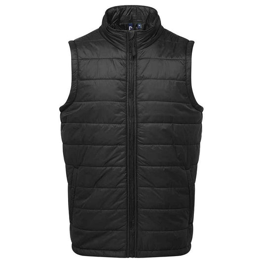 Black - Front - Premier Mens Recyclight Gilet