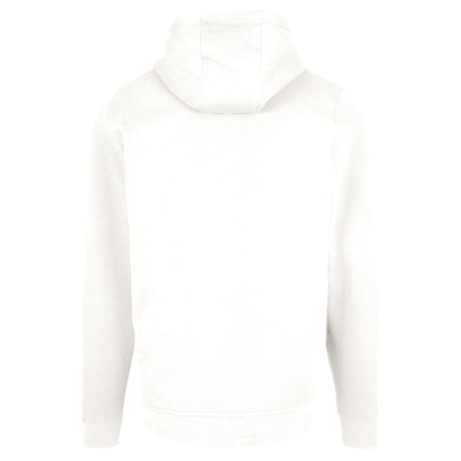 White - Back - Build Your Brand Mens Plain Full Zip Hoodie