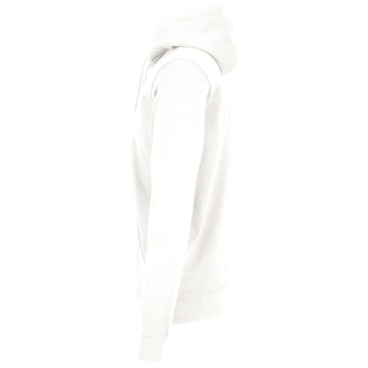 White - Side - Build Your Brand Mens Plain Full Zip Hoodie