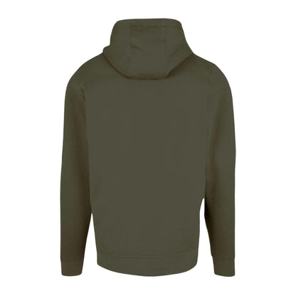 Olive - Back - Build Your Brand Mens Plain Full Zip Hoodie