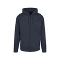 Navy - Front - Build Your Brand Mens Plain Full Zip Hoodie