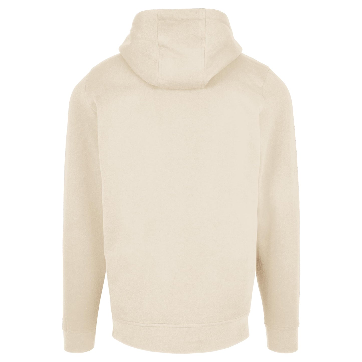 Sand - Back - Build Your Brand Mens Plain Full Zip Hoodie