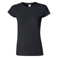 Pitch Black - Front - Gildan Womens-Ladies Softstyle Midweight T-Shirt