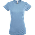Sapphire Blue - Front - Gildan Womens-Ladies Softstyle Midweight T-Shirt