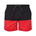 Black-Red - Front - Asquith & Fox Mens Swim Shorts