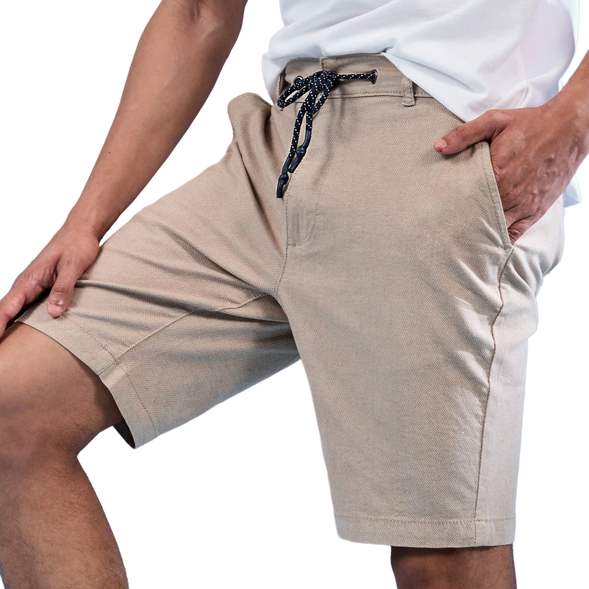Natural - Back - Asquith & Fox Mens Chino Everyday Shorts