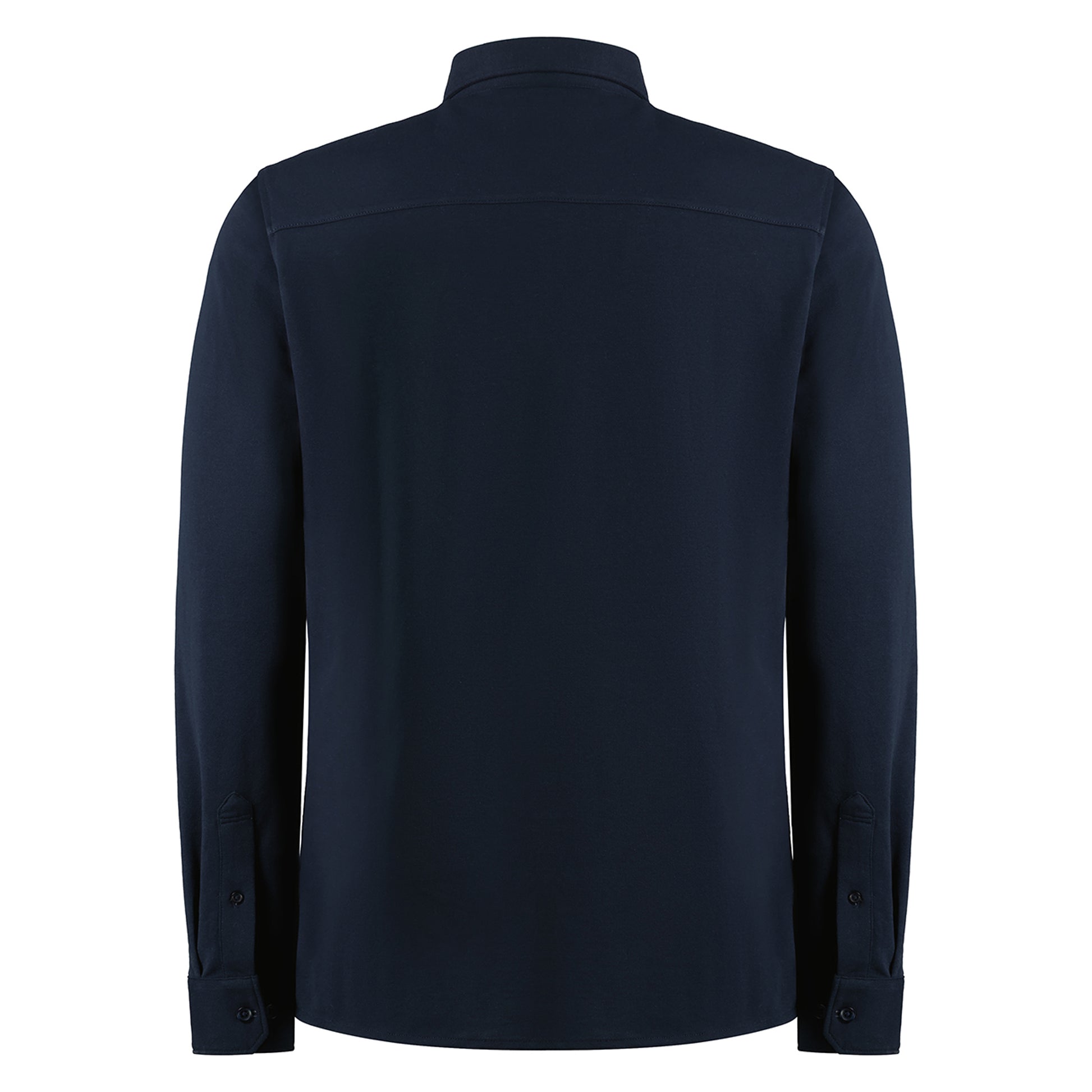 Navy - Back - Kustom Kit Mens Superwash 60°C Tailored Long-Sleeved Shirt