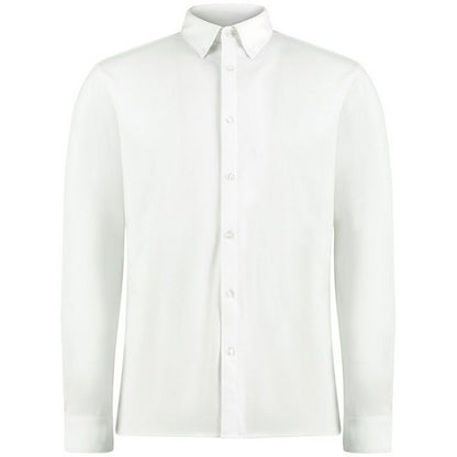 White - Front - Kustom Kit Mens Superwash 60°C Tailored Long-Sleeved Shirt
