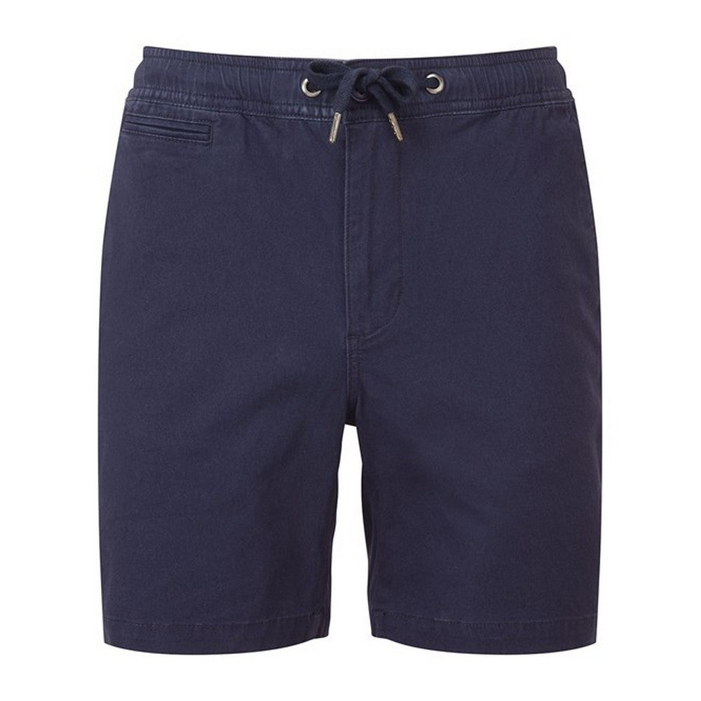 Navy - Front - Wombat Mens Chino Drawstring Shorts