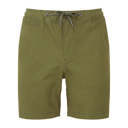 Olive - Front - Wombat Mens Chino Drawstring Shorts