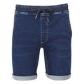 Blue - Front - Wombat Mens Denim Drawstring Shorts