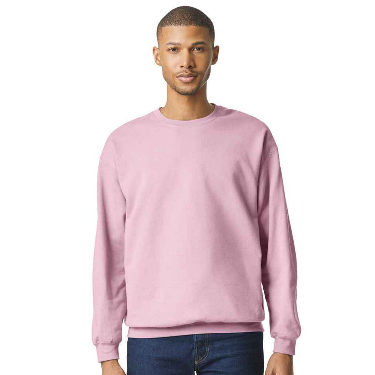 Light Pink - Side - Gildan Unisex Adult Softstyle Fleece Midweight Sweatshirt